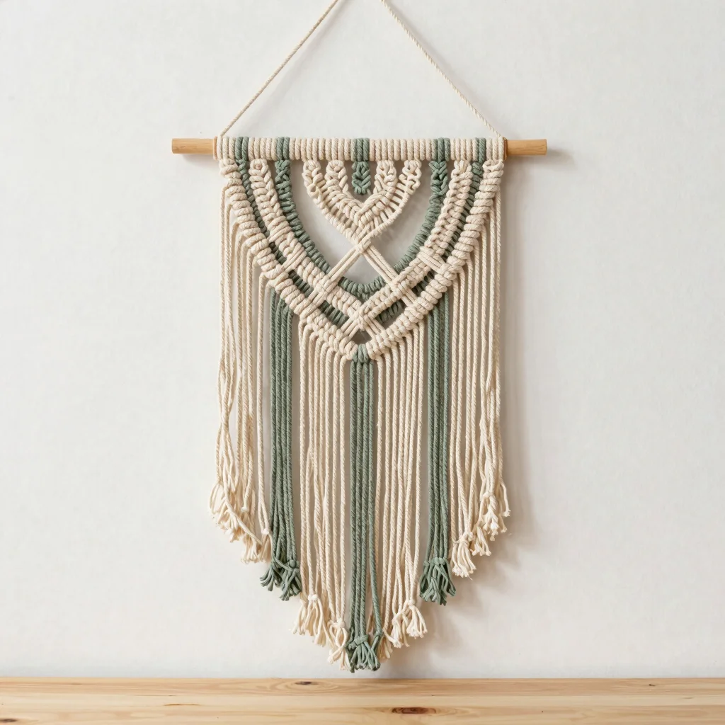 Sage Leaf Macrame Wall Hanging