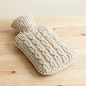 Hand-Knitted Wool Hot Water Bottle Cover